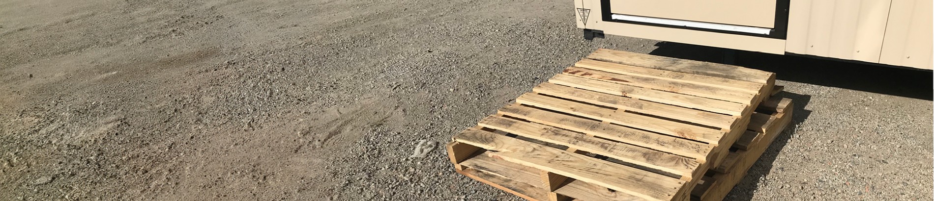 Wooden pallet outside Ausco building