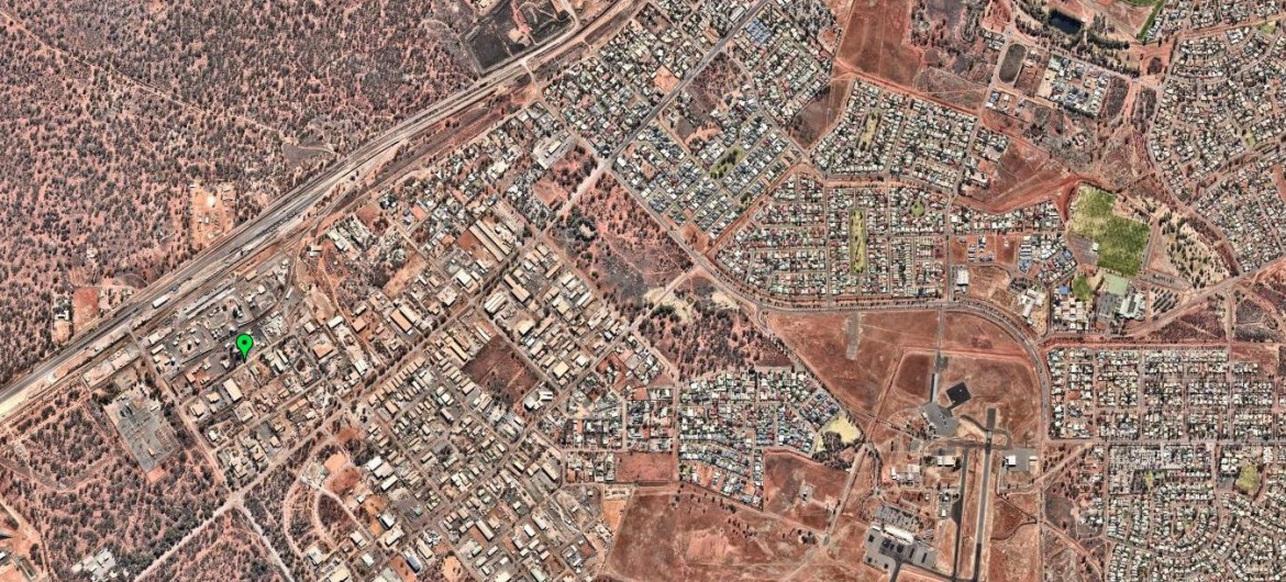 Bird's Eye View of Ausco Hire Yard in Kalgoorlie