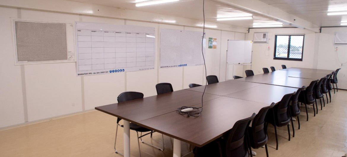 Temporary site office and meeting space