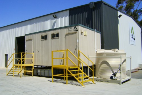 Ausco's full solution for waste management, water tanks with toilet