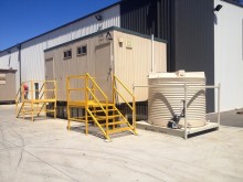 Ausco Modular Water tanks with toilet and steps